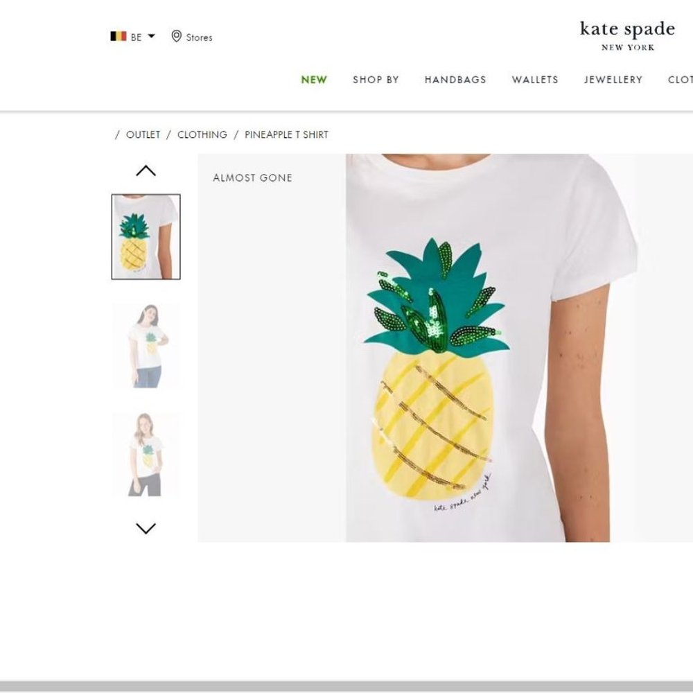 Kate Spade Glitter Pineapple Tshirt - NWT - XL - Looking for a summer vacation